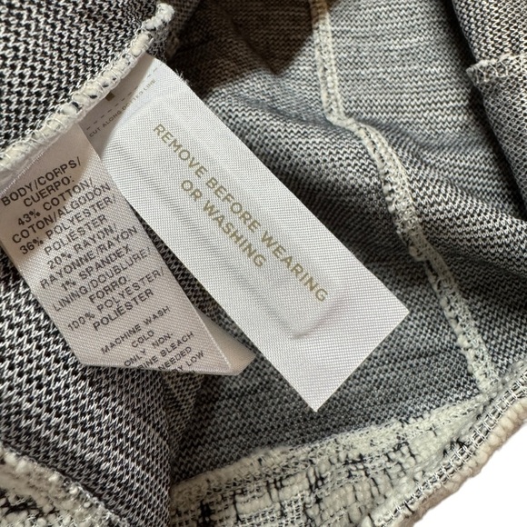 NWT Loft Boucle Tweed Ivory black sleeveless dress women’s 8 P career dressy - Picture 8 of 15